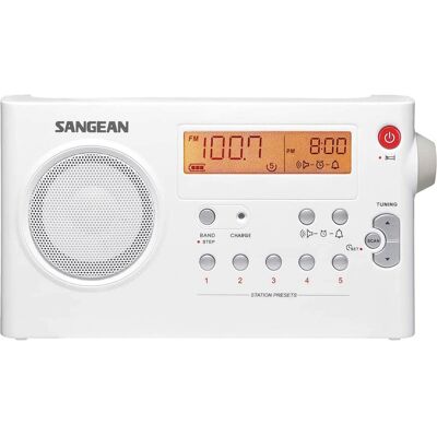Sangean - Portable AM/FM Radio - White Sangean - Portable AM/FM Radio - White