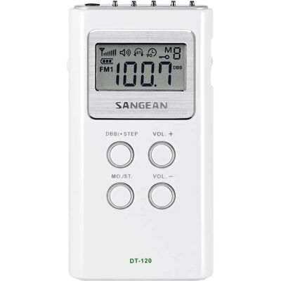 Sangean - AM/FM Pocket Radio - White Sangean - AM/FM Pocket Radio - White
