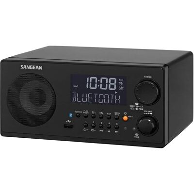 Sangean - WR-22 FM-RBDS/AM/USB Bluetooth Digital Tabletop Radio with Remote - Black Sangean - WR-22 FM-RBDS/AM/USB Bluetooth Digital Tabletop Radio with Remote - Black