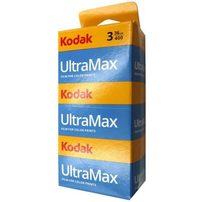 Kodak - UltraMax 400 Color Negative Film (35mm, 36 Exposures) - 3 Pack Kodak - UltraMax 400 Color Negative Film (35mm, 36 Exposures) - 3 Pack