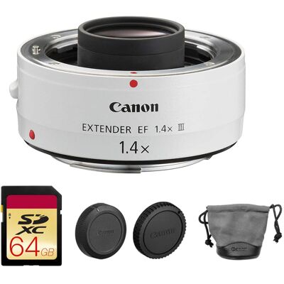 Bundle - Canon - Extender EF 1.4X III Teleconverter (4409B002) Wildlife Sports 64GB Card - White Bundle - Canon - Extender EF 1.4X III Teleconverter (4409B002) Wildlife Sports 64GB Card - White