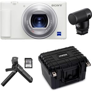 Sony - ZV-1 Camera for Content Creators (White) with Mic and Accessory Kit Sony - ZV-1 Camera for Content Creators (White) with Mic and Accessory Kit
