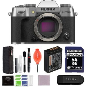 Bundle - Fujifilm - X-T50 Mirrorless Camera (Silver) with Advanced Accessories Fuji xt50 Bundle - Fujifilm - X-T50 Mirrorless Camera (Silver) with Advanced Accessories Fuji xt50