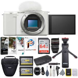 Sony - Alpha ZV-E10 APS-C Vlog Camera Body (White) Content Creator's Bundle Sony - Alpha ZV-E10 APS-C Vlog Camera Body (White) Content Creator's Bundle