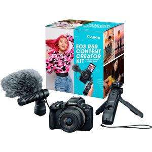 Canon - EOS R50 4K Video Mirrorless Camera with RF-S18-45mm Content Creator Kit - Black Canon - EOS R50 4K Video Mirrorless Camera with RF-S18-45mm Content Creator Kit - Black