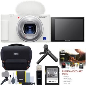 Sony - ZV-1 Camera for Content Creators and Vloggers (White) Accessory Bundle Sony - ZV-1 Camera for Content Creators and Vloggers (White) Accessory Bundle