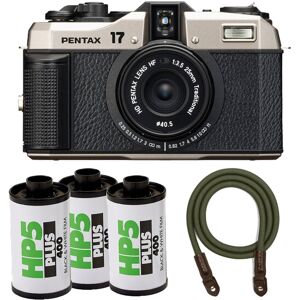 17 Dark Silver 35mm Film Camera with Advance Accessories and Travel Bundle 18928-RIM Pentax 17 35mm - Dark Gray 17 Dark Silver 35mm Film Camera with Advance Accessories and Travel Bundle 18928-RIM Pentax 17 35mm - Dark Gray