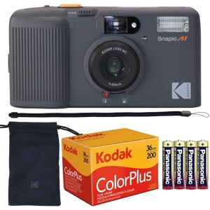 Kodak - Snapic A1 35mm Film Camera ColorPlus 200 Color Film + Battery - Rhino Gray Kodak - Snapic A1 35mm Film Camera ColorPlus 200 Color Film + Battery - Rhino Gray