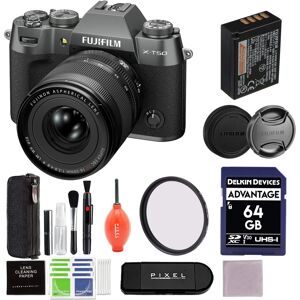 Bundle - Fujifilm - X-T50 Mirrorless Camera with XF 16-50mm Lens (Charcoal) with 58MM Protection Filter and More Bundle - Fujifilm - X-T50 Mirrorless Camera with XF 16-50mm Lens (Charcoal) with 58MM Protection Filter and More