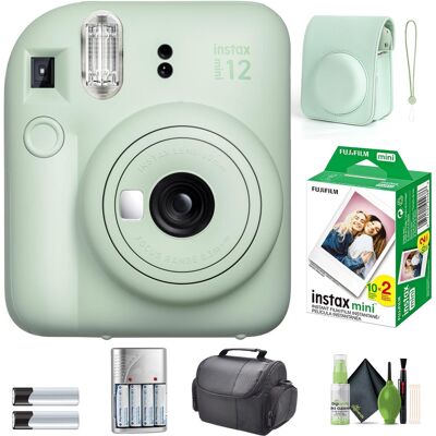 Bundle - Fujifilm - INSTAX MINI 12 Instant Film Camera with Instant Film - Mint Green Bundle - Fujifilm - INSTAX MINI 12 Instant Film Camera with Instant Film - Mint Green