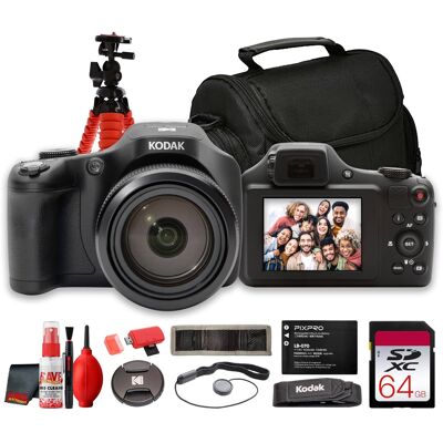 Kodak - PIXPRO AZ653 Digital Camera (Black) + 64GB Memory Card Bundle Kodak - PIXPRO AZ653 Digital Camera (Black) + 64GB Memory Card Bundle