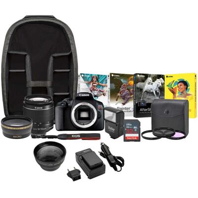 Canon - T7 EOS Rebel DSLR Camera with EF-S 18-55mm IS II Lens Deluxe Bundle Canon - T7 EOS Rebel DSLR Camera with EF-S 18-55mm IS II Lens Deluxe Bundle