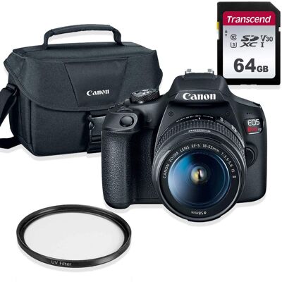 Bundle - Canon - EOS Rebel T7 DSLR Camera with 18-55mm Lens Kit and 64GB Memory - Black Bundle - Canon - EOS Rebel T7 DSLR Camera with 18-55mm Lens Kit and 64GB Memory - Black
