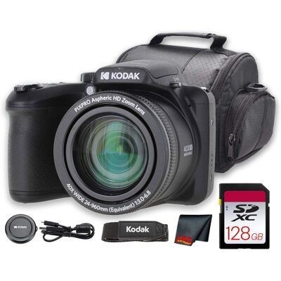 Bundle - Kodak - PIXPRO AZ405 Digital Camera (Black) (AZ405BK) + 128GB Card + Bag + Cloth Bundle - Kodak - PIXPRO AZ405 Digital Camera (Black) (AZ405BK) + 128GB Card + Bag + Cloth