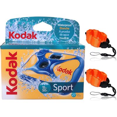 Kodak - Water and Sport One-Time Use Camera Waterproof 35mm + Floating Foam Strap Kodak - Water and Sport One-Time Use Camera Waterproof 35mm + Floating Foam Strap