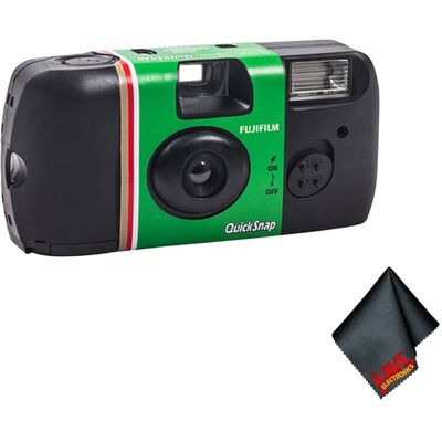 Bundle - Fujifilm - QuickSnap Flash 400 Disposable Camera (27 Exposures), - Black Bundle - Fujifilm - QuickSnap Flash 400 Disposable Camera (27 Exposures), - Black