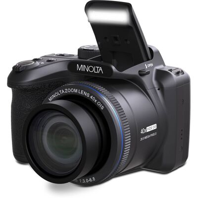 Konica Minolta - ProShot MN40Z 20.0 Megapixel Bridge Camera with 40x Optical Zoom Lens - Black Konica Minolta - ProShot MN40Z 20.0 Megapixel Bridge Camera with 40x Optical Zoom Lens - Black