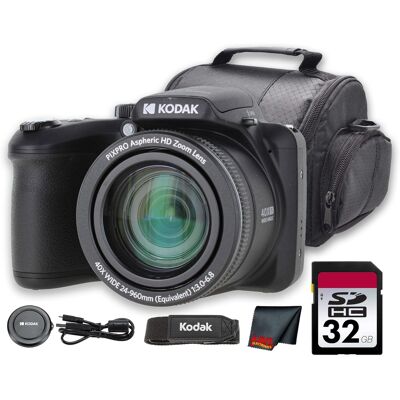 Bundle - Kodak - PIXPRO AZ405 Digital Camera (Black) (AZ405BK) + 32GB Card + Bag + Cloth Bundle - Kodak - PIXPRO AZ405 Digital Camera (Black) (AZ405BK) + 32GB Card + Bag + Cloth