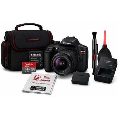 Bundle - Canon - EOS Rebel T7 DSLR Camera with 18-55mm Lens, Battery, 64GB SD & Case - Black Bundle - Canon - EOS Rebel T7 DSLR Camera with 18-55mm Lens, Battery, 64GB SD & Case - Black