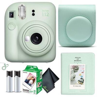 Bundle - Fujifilm - Instax Mini 12 Instant Film Camera with Instant Film - Mint Green Bundle - Fujifilm - Instax Mini 12 Instant Film Camera with Instant Film - Mint Green