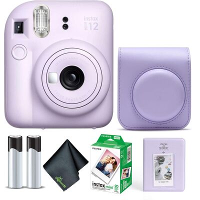 Bundle - Fujifilm - Instax Mini 12 Instant Film Camera with Instant Film - Lilac Purple Bundle - Fujifilm - Instax Mini 12 Instant Film Camera with Instant Film - Lilac Purple
