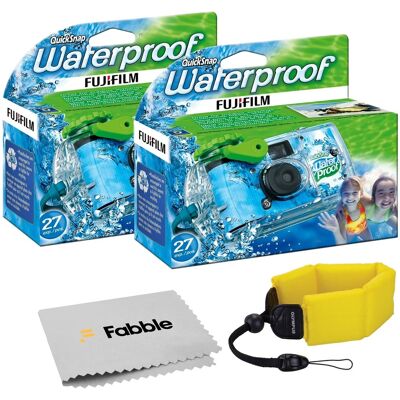Fuji - Quick Snap Waterproof 35mm Single Use Camera 2 Pack Floating Foam Strap (Yellow) Fuji - Quick Snap Waterproof 35mm Single Use Camera 2 Pack Floating Foam Strap (Yellow)