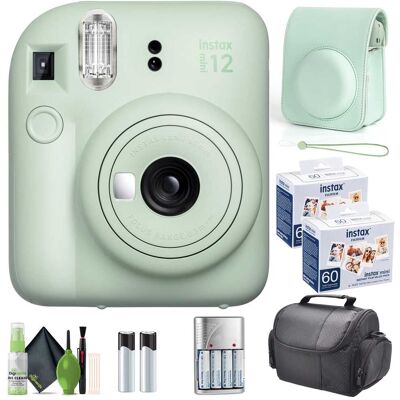 Bundle - Fujifilm - INSTAX MINI 12 Instant Film Camera with Instant Film - Mint Green Bundle - Fujifilm - INSTAX MINI 12 Instant Film Camera with Instant Film - Mint Green