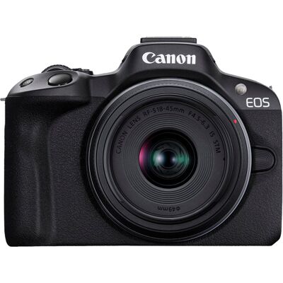 Canon - EOS R50 4K Video Mirrorless Camera with RF-S18-45mm f/4.5-6.3 IS STM Lens - Black Canon - EOS R50 4K Video Mirrorless Camera with RF-S18-45mm f/4.5-6.3 IS STM Lens - Black