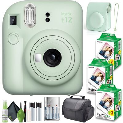 Bundle - Fujifilm - INSTAX MINI 12 Instant Film Camera with Instant Film - Mint Green Bundle - Fujifilm - INSTAX MINI 12 Instant Film Camera with Instant Film - Mint Green