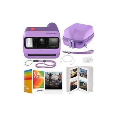 Polaroid - Go Generation 3 Camera Bundle, Includes: Camera, Camera case, Films, Photo Album & Quality Photo Cloth - Purple Polaroid - Go Generation 3 Camera Bundle, Includes: Camera, Camera case, Films, Photo Album & Quality Photo Cloth - Purple