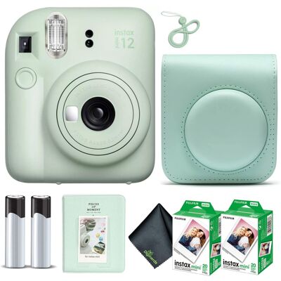 Bundle - Fujifilm - Instax Mini 12 Instant Film Camera with Instant Film - Mint Green Bundle - Fujifilm - Instax Mini 12 Instant Film Camera with Instant Film - Mint Green