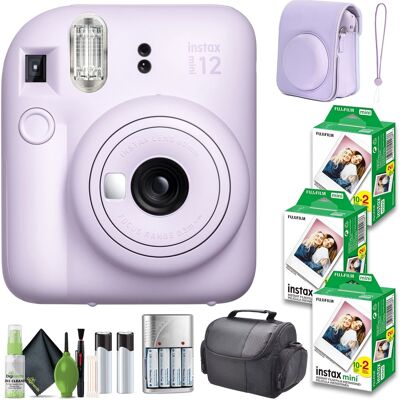 Bundle - Fujifilm - INSTAX MINI 12 Instant Film Camera with Instant Film - Lilac Purple Bundle - Fujifilm - INSTAX MINI 12 Instant Film Camera with Instant Film - Lilac Purple