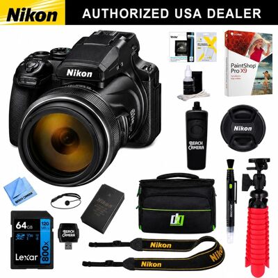 Bundle - Nikon - COOLPIX P1100 125x Super Zoom 3000mm 4K UHD VR Compact Camera Bundle - Nikon - COOLPIX P1100 125x Super Zoom 3000mm 4K UHD VR Compact Camera
