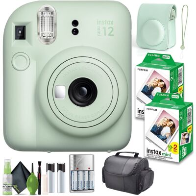 Bundle - Fujifilm - INSTAX MINI 12 Instant Film Camera with Instant Film - Mint Green Bundle - Fujifilm - INSTAX MINI 12 Instant Film Camera with Instant Film - Mint Green