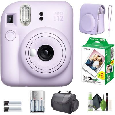 Bundle - Fujifilm - INSTAX MINI 12 Instant Film Camera with Instant Film - Lilac Purple Bundle - Fujifilm - INSTAX MINI 12 Instant Film Camera with Instant Film - Lilac Purple