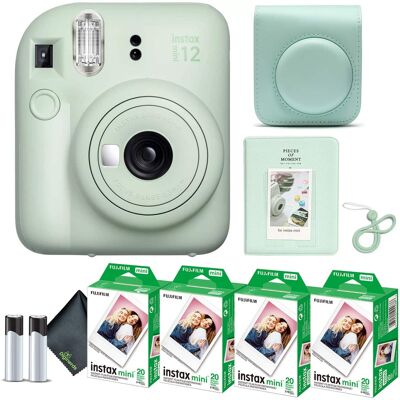 Bundle - Fujifilm - INSTAX MINI 12 Instant Film Camera with Instant Film - Mint Green Bundle - Fujifilm - INSTAX MINI 12 Instant Film Camera with Instant Film - Mint Green