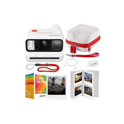 Polaroid - Go Generation 3 Camera Bundle, Includes: Camera, Camera case, Films, Photo Album & Quality Photo Cloth - White Polaroid - Go Generation 3 Camera Bundle, Includes: Camera, Camera case, Films, Photo Album & Quality Photo Cloth - White