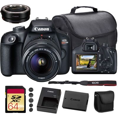 Canon - EOS Rebel T100 DSLR Camera Beginner Photo Kit Bundle Canon - EOS Rebel T100 DSLR Camera Beginner Photo Kit Bundle