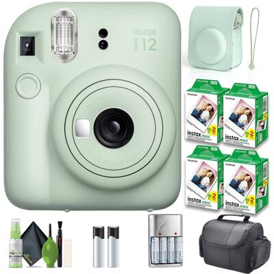 Bundle - Fujifilm - INSTAX MINI 12 Instant Film Camera with Instant Film - Mint Green Bundle - Fujifilm - INSTAX MINI 12 Instant Film Camera with Instant Film - Mint Green