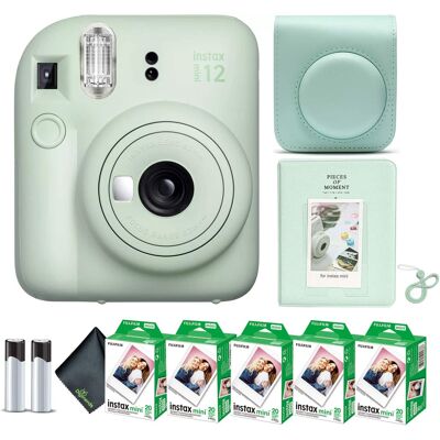 Bundle - Fujifilm - INSTAX MINI 12 Instant Film Camera with Instant Film - Mint Green Bundle - Fujifilm - INSTAX MINI 12 Instant Film Camera with Instant Film - Mint Green