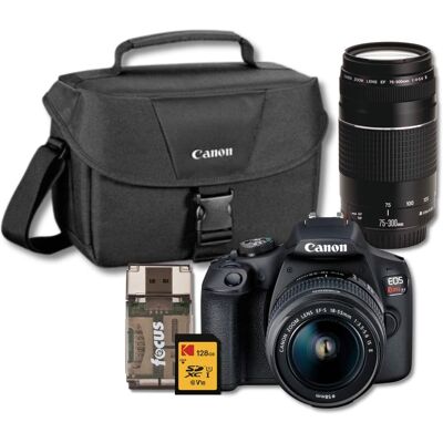 Canon - EOS Rebel T7 DSLR Camera and EF 75-300mm Double Zoom Lens Kit Bundle Canon - EOS Rebel T7 DSLR Camera and EF 75-300mm Double Zoom Lens Kit Bundle
