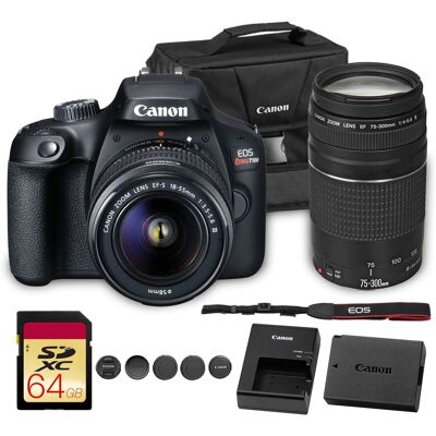 Canon - EOS Rebel T100 DSLR Camera APS-C Starter Bundle Canon - EOS Rebel T100 DSLR Camera APS-C Starter Bundle