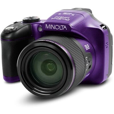 Konica Minolta - Pro Shot 20 Mega Pixel HD Digital Camera with 67x Optical Zoom, Full 1080p HD Video & 16GB SD Card - Purple Konica Minolta - Pro Shot 20 Mega Pixel HD Digital Camera with 67x Optical Zoom, Full 1080p HD Video & 16GB SD Card - Purple