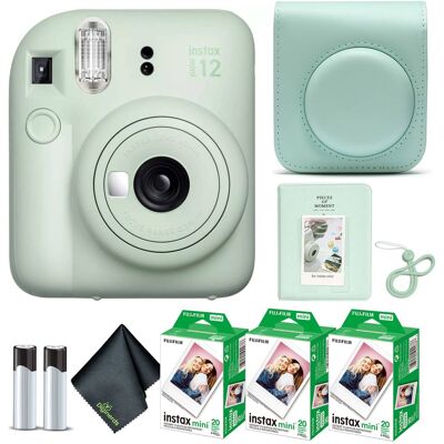 Bundle - Fujifilm - INSTAX MINI 12 Instant Film Camera with Instant Film - Mint Green Bundle - Fujifilm - INSTAX MINI 12 Instant Film Camera with Instant Film - Mint Green