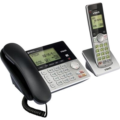 VTech - CS6949 DECT 6.0 Expandable Cordless Phone System with Digital Answering System - Black; Silver VTech - CS6949 DECT 6.0 Expandable Cordless Phone System with Digital Answering System - Black; Silver