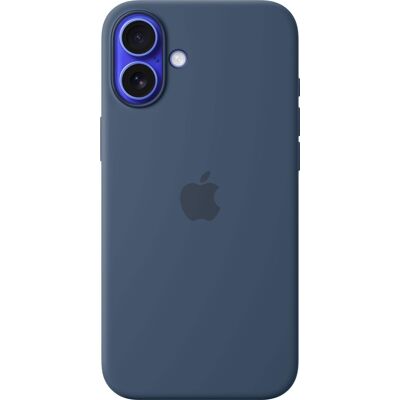 Apple - iPhone 16 Plus Silicone Case with MagSafe - Denim Apple - iPhone 16 Plus Silicone Case with MagSafe - Denim