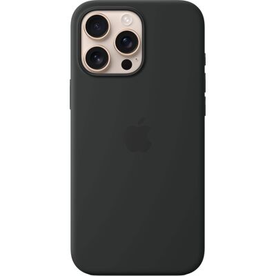 Apple - iPhone 16 Pro Max Silicone Case with MagSafe - Black Apple - iPhone 16 Pro Max Silicone Case with MagSafe - Black