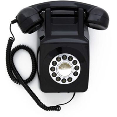 PopMarket - GPO Retro GPO746WBLK 746 Wall Mount Push Button Telephone - MISC ACCESSORY - Black PopMarket - GPO Retro GPO746WBLK 746 Wall Mount Push Button Telephone - MISC ACCESSORY - Black