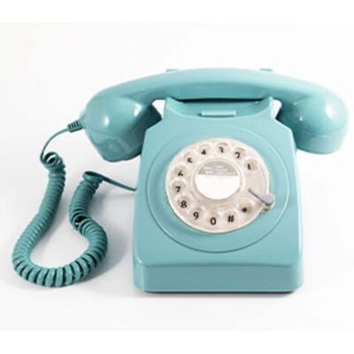 PopMarket - GPO Retro GPO746RBL 746 Desktop Rotary Dial Telephone - EQUIPMENT - Blue PopMarket - GPO Retro GPO746RBL 746 Desktop Rotary Dial Telephone - EQUIPMENT - Blue