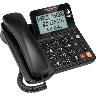 AT&T - 2940 Corded Phone with Caller ID/Call Waiting - Black AT&T - 2940 Corded Phone with Caller ID/Call Waiting - Black